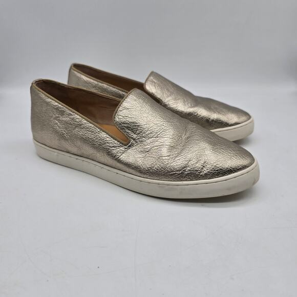 Birdies Shoes - Birdies the Swift Women's Leather Slip on Sneakers Casual Comfort Gold Size 8.5
